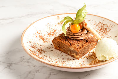 Close-up of food in bowl on table