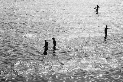 People enjoying at beach