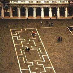 High angle view of building