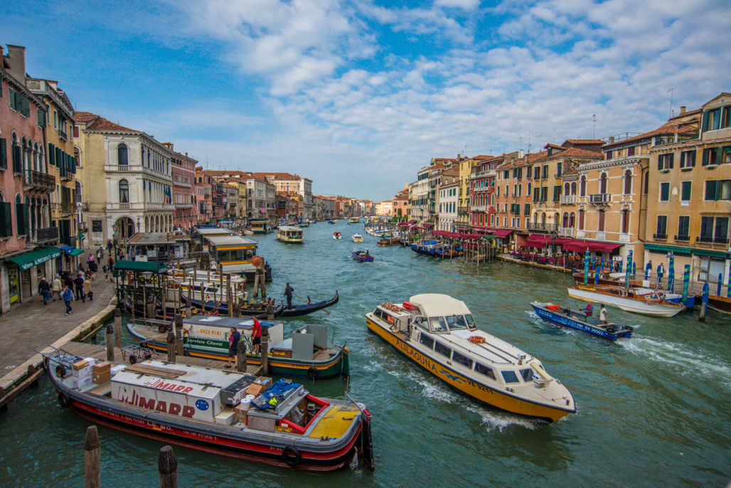 BOATS MOORED IN HARBOR