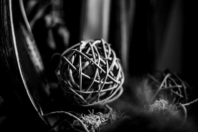 Close-up of abandoned ball