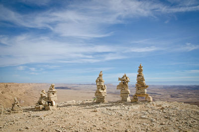 Panoramic view of desert against sky