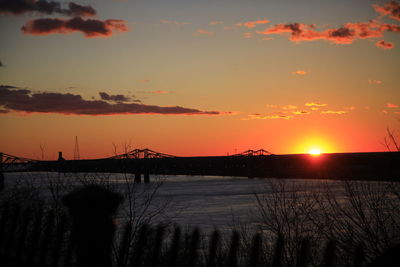 Scenic view of dramatic sky during sunset