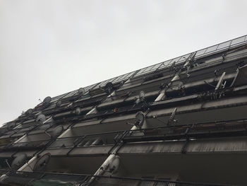 Low angle view of building against clear sky