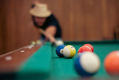 Man playing pool