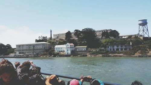 View of people in water