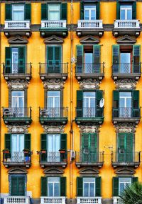 Full frame shot of yellow building