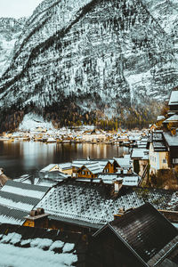 Scenic view of lake during winter