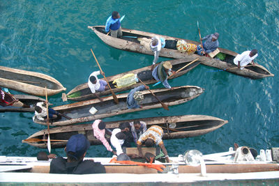 Boats in sea