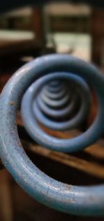 Close-up of spiral metal