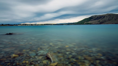 Scenic view of lake tekapo