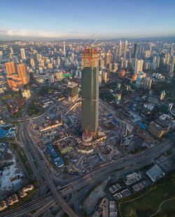 High angle view of cityscape