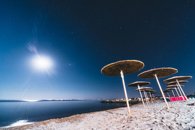 Low angle view of beach against sky