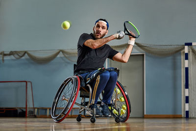 Low section of woman playing on