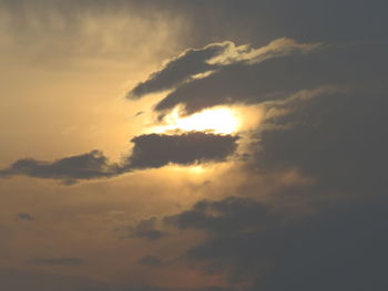 Low angle view of sky during sunset
