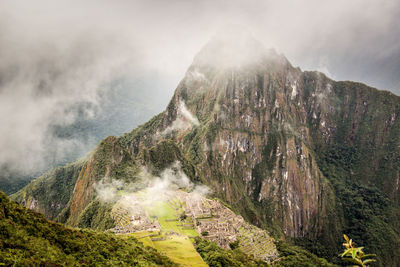 Panoramic view of mountains against sky