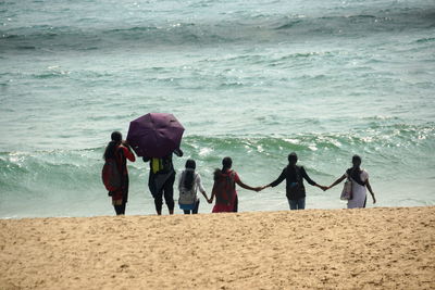 Group of people on beach