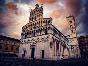 Low angle view of historical building against sky