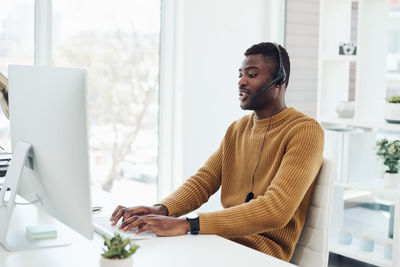 Man working at home