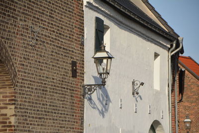 Low angle view of old building against sky