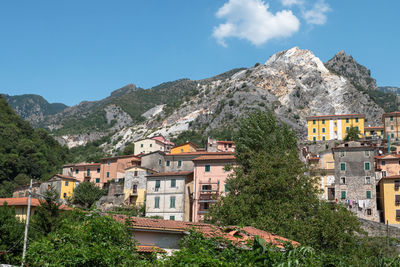 Fraction of torano in carrara, a country nestled near  the marble quarries, tuscany - italy.