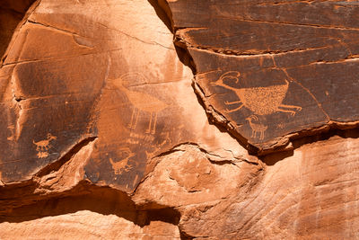 Aerial view of rock formations