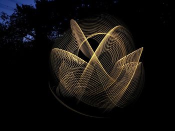 Abstract image of light painting against black background