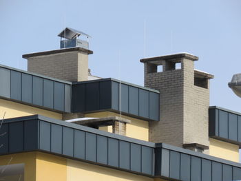 Low angle view of building against clear sky