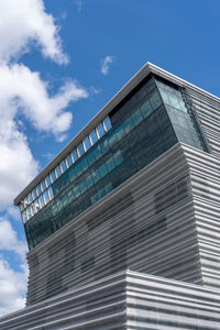 Low angle view of modern building against sky