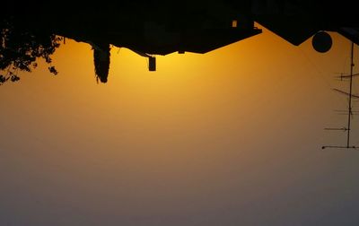 Low angle view of sky at sunset