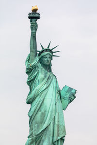 Low angle view of statue of liberty