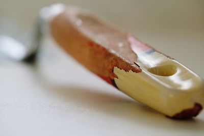 Close-up of pencil on table