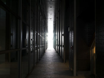 Empty corridor in building