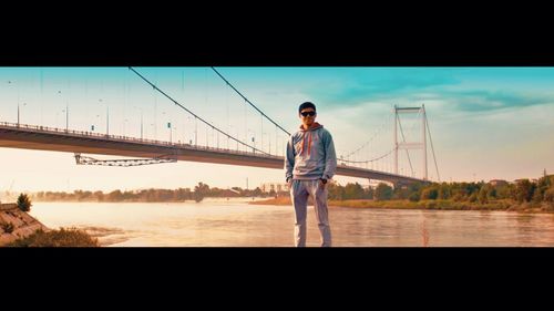 Portrait of young woman in water