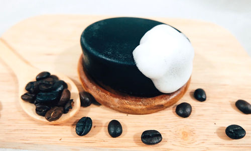 Close-up of dessert on table