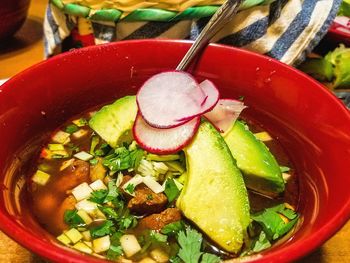 Close-up of salad in bowl