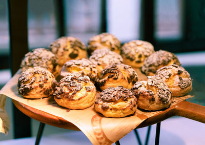 Close-up of food on table