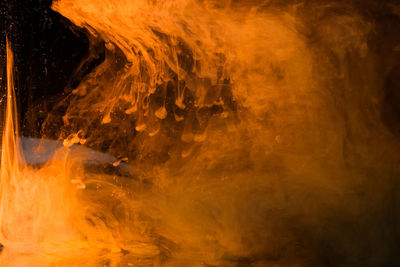 Close-up of fire against black background