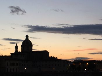 High section of church against sky during sunset