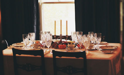 Chairs and table at home