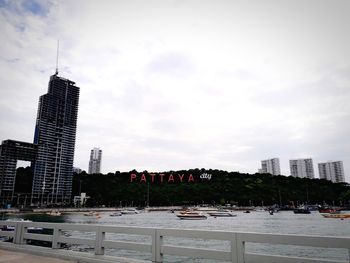 Buildings in city against sky