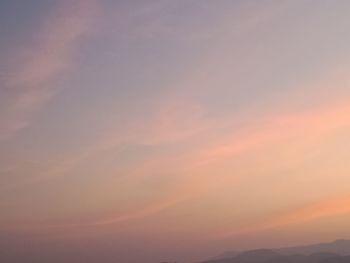 Low angle view of sky during sunset