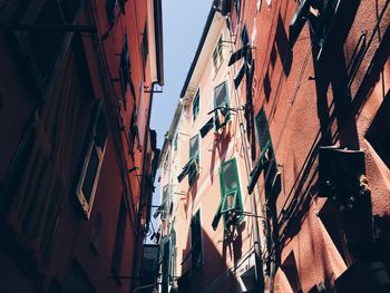 Low angle view of buildings in city