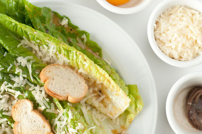 Close-up of meal served in plate