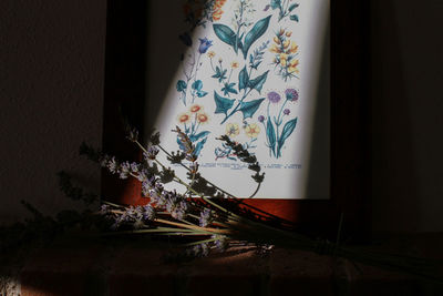 Plants seen through window at home