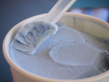 Close-up of ice cream in bowl