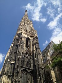 Low angle view of temple against sky