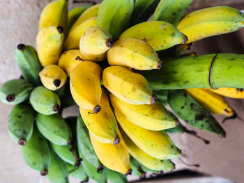 High angle view of fruits for sale in market