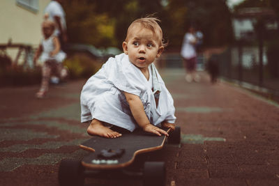 Portrait of cute boy