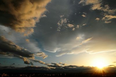 Sunset over landscape